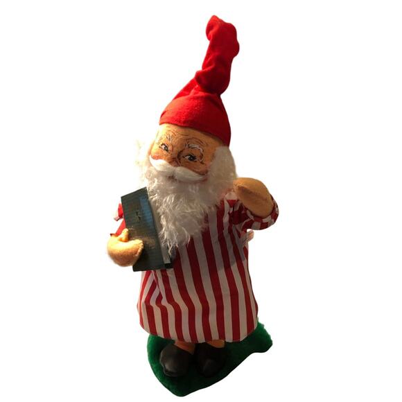 Vintage 2002 Annalee Santa in Nightgown with Atlas 16” - Picture 1 of 8